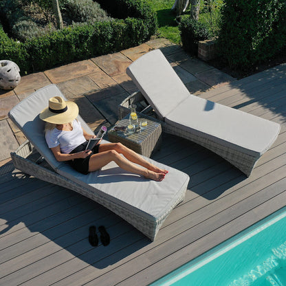 Homeflair - Oxford Rattan Sunlounger Set