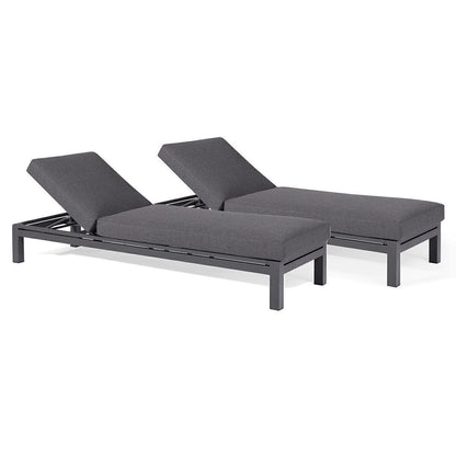 Homeflair - Oslo Double Aluminium Sunlounger Set