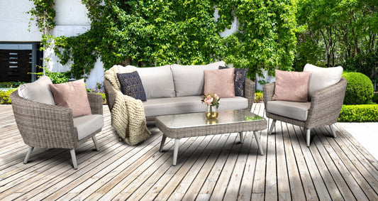 Rattan 5 Seater Sofa Set in Fine Grey | Danielle | Dani0159