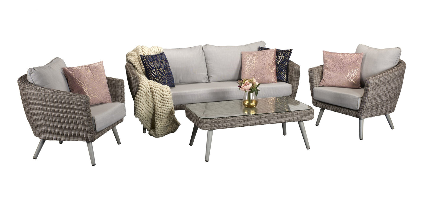 Rattan 5 Seater Sofa Set in Fine Grey | Danielle | Dani0159
