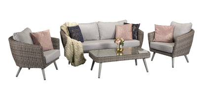 Rattan 5 Seater Sofa Set in Fine Grey | Danielle | Dani0159