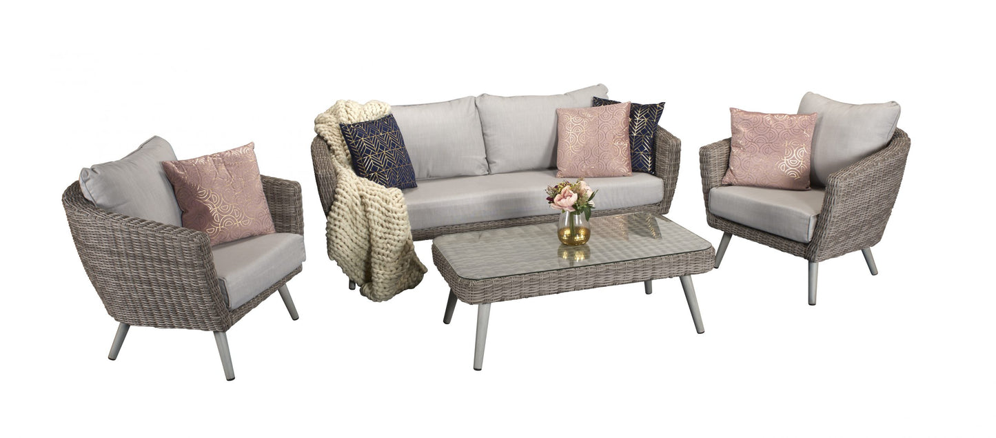 Rattan 5 Seater Sofa Set in Fine Grey | Danielle | Dani0159