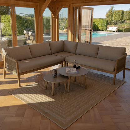 Homeflair - Martinique Rope Weave Corner Sofa Set