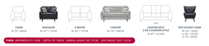 Red Rose Turin Sofa Range