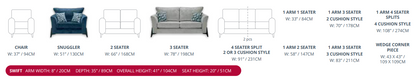 Red Rose Swift Sofa Range