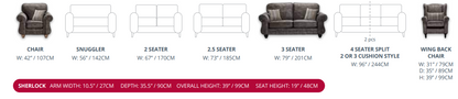 Red Rose Sherlock Sofa Range