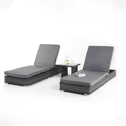 Homeflair - Victoria Rattan Sunlounger Set