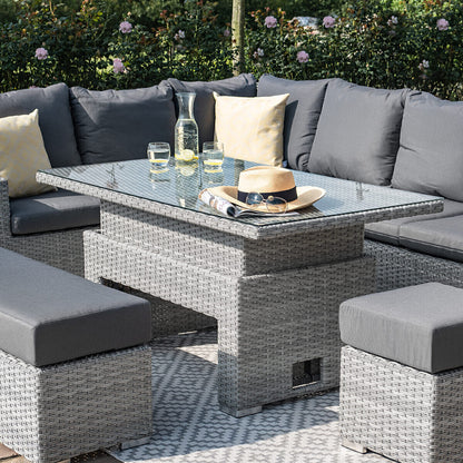Homeflair - Ascot Rectangular Rattan Corner Dining Set