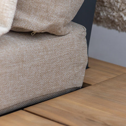 Homeflair -  Bali Wood Platform Corner Sofa Set