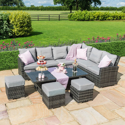 Maze Living – Kingston Left Hand Rattan Corner Dining Set