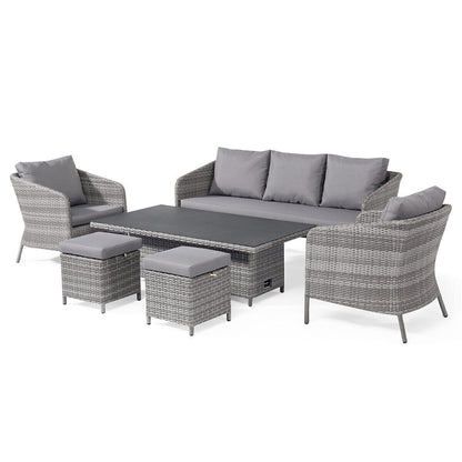 Homeflair - Santorini Sofa Rattan Dining Set