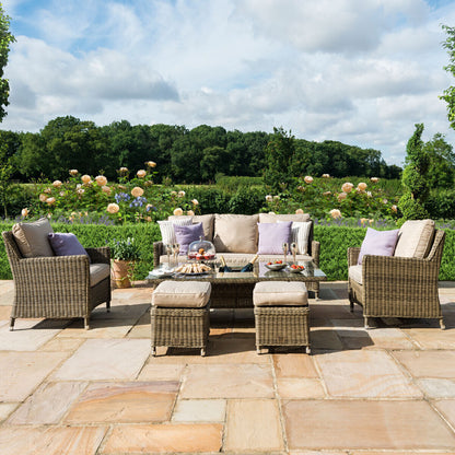 Homeflair - Winchester Sofa Rattan Dining Set