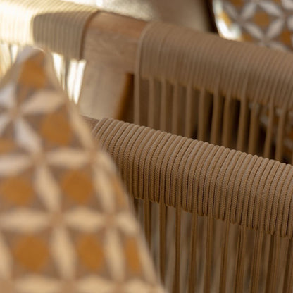 Homeflair - Martinique Rope Weave 2 Seat Sofa Set