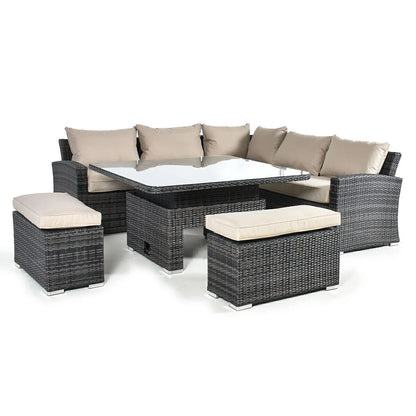 Homeflair – Deluxe Kingston Rattan Corner Dining Set