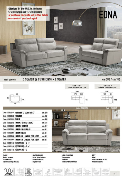 Edna Leather Sofa Collection | Newtrend Concepts Italia