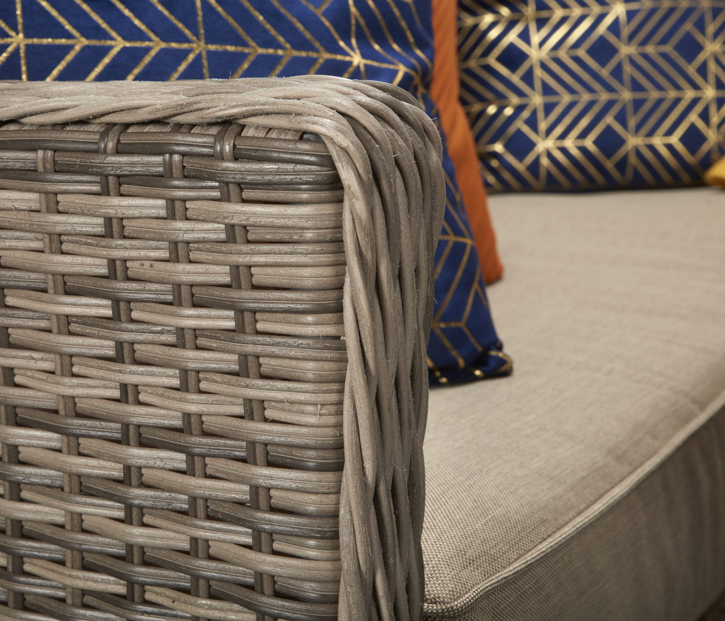 Rattan Corner Dining Sofa in Nature | Edwina | Edwi0107