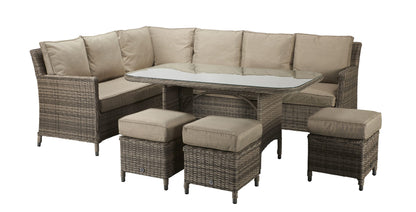 Rattan Corner Dining Sofa in Nature | Edwina | Edwi0107