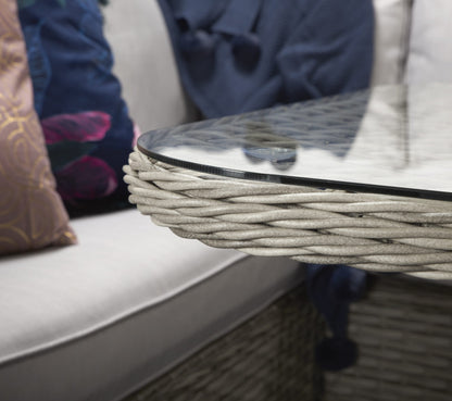 Rattan Grey Corner Dining Sofa in Grey| Edwina | Edwi0259