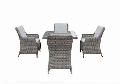 Rattan Square Table + 4 Chairs set | Edwina | Edwi0294 _Edwi0296