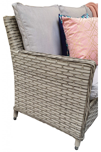 Rattan Corner Dining sofa with Lift Table and Ice Bucket | Edwina | Edwi0317