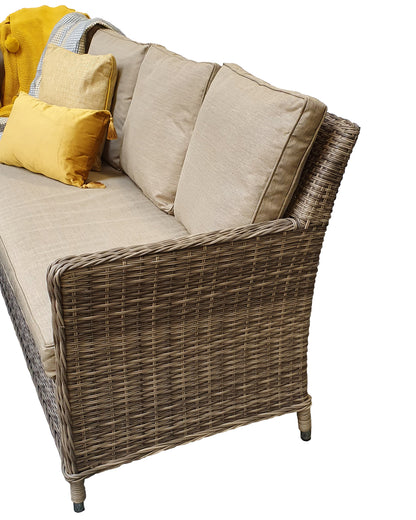 Signature Weave  - Edwina Rattan Corner Dining Set with Lift Table and Ice Bucket | Edwi0318