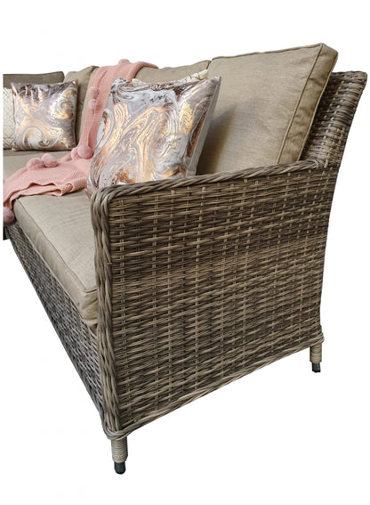 Signature Weave  - Edwina Rattan Corner Dining Set with Lift Table and Ice Bucket | Edwi0318
