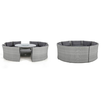 Homeflair - Ascot Round Rattan Sofa Dining Set