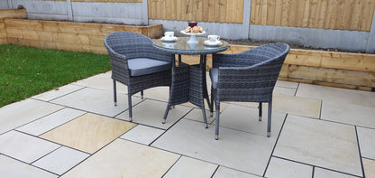 Rattan Bistro Set + 2 Stacking Chairs | Emily | Emil0192_Emil0208
