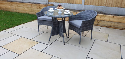 Rattan Bistro Set + 2 Stacking Chairs | Emily | Emil0192_Emil0208