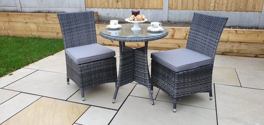 Rattan Bistro Set with 2 Armless Chairs | Emily | Emil0192_Emil0209