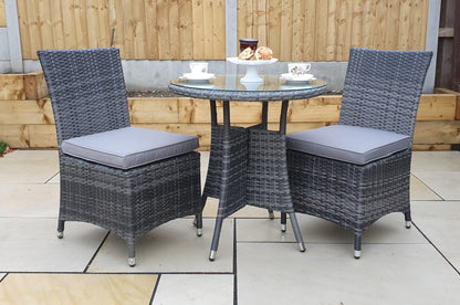 Rattan Bistro Set with 2 Armless Chairs | Emily | Emil0192_Emil0209