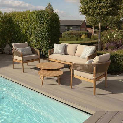 Homeflair - Porto Rope Weave 2 Seat Sofa Set