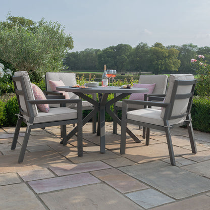 Homeflair - New York Dining Set - Dove Grey