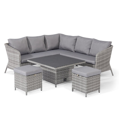 Homeflair - Santorini Square Rattan Corner Dining Set