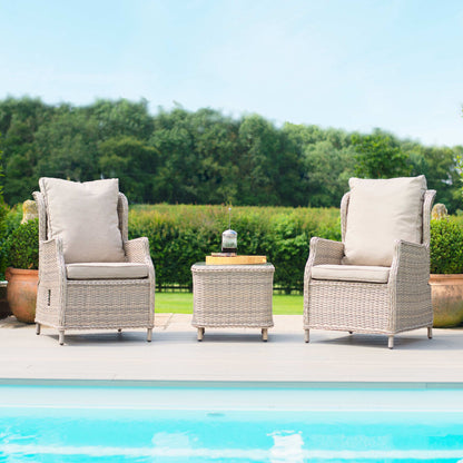 Homeflair - Cotswold Reclining Rattan Bistro Set