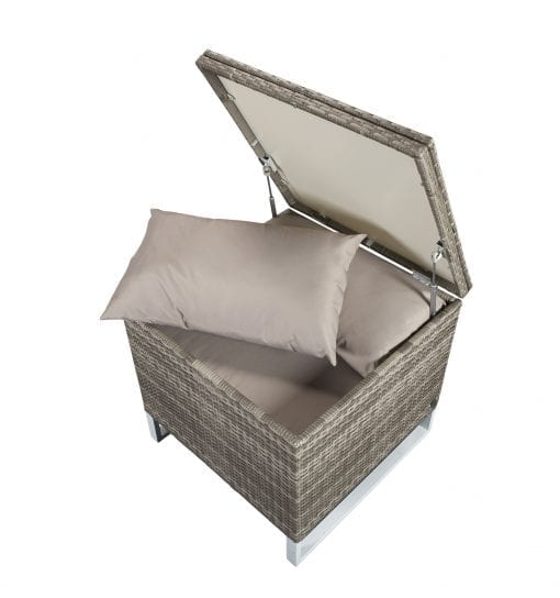 Rattan Lucy Grey Corner Sofa with Storage Box Table | Lucy0395