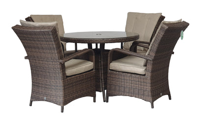 Rattan Table and 4 Chairs Set | Florence | Flor0229_0255
