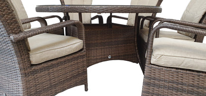 Rattan Table and 6 Chairs Set | Florence | Flor0230_0255