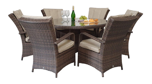 Rattan Table and 6 Chairs Set | Florence | Flor0230_0255