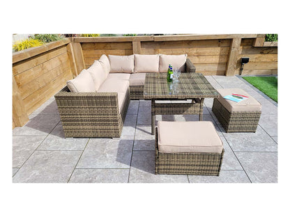 Signature Weave - GEORGIA corner gas firepit set | GEOR0149_MILA0482