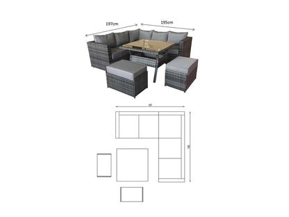 Signature Weave - GEORGIA corner gas firepit set | GEOR0149_MILA0482