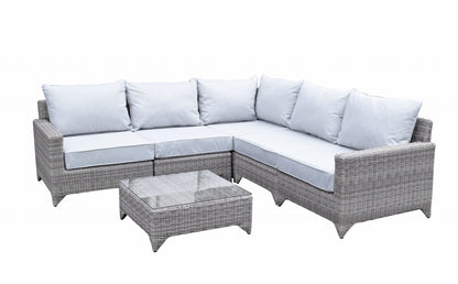 Rattan Helena Modular Corner Sofa in Grey | Hele0310
