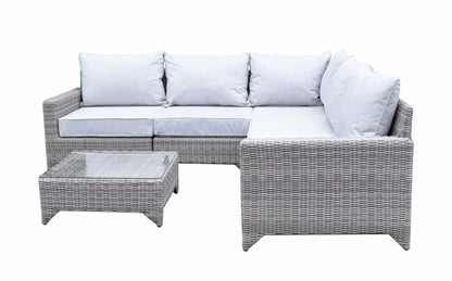 Rattan Helena Modular Corner Sofa in Grey | Hele0310