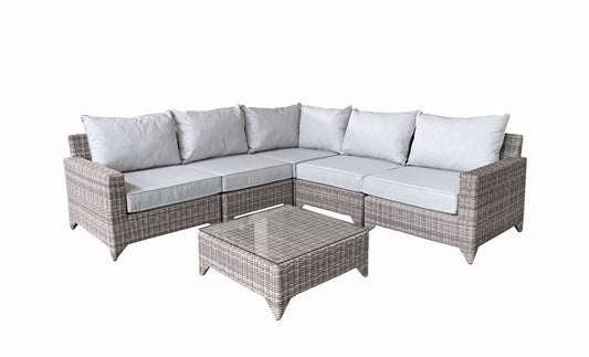 Rattan Helena Modular Corner Sofa in Grey | Hele0310