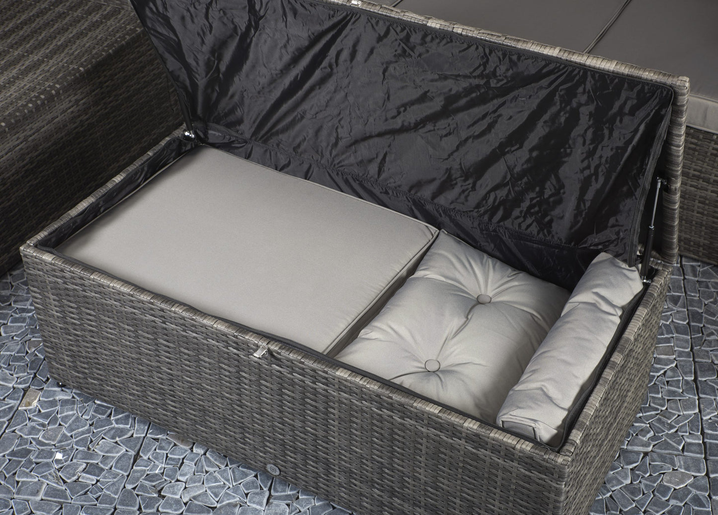 Rattan Holly 5 Piece Sofa Set with Steel Frame in Grey | Holl0286