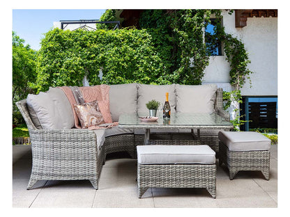 Signature Weave - SARAH Corner Dining in Grey | SARA0167