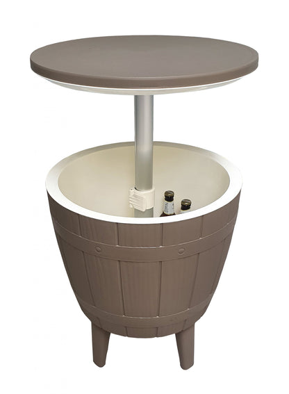Rattan Barrel Shape Ice Bucket Table | Ice0360