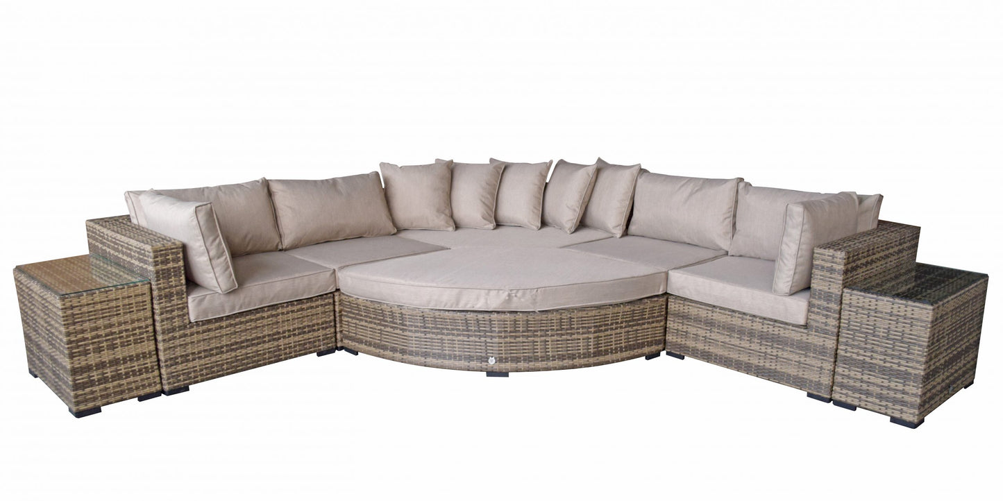 Rattan Jessica Modular Corner Sofa Set in Brown | Jess0004