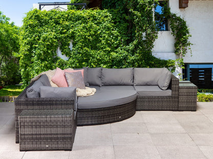 Rattan Jessica Modular Corner Sofa Set Grey | Jess0005