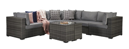 Rattan Jessica Modular Corner Sofa Set Grey | Jess0005
